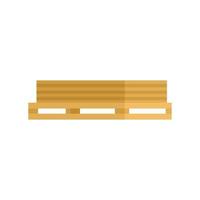 Wood planks pallet icon flat isolated vector
