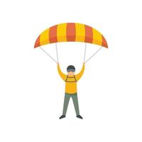 Paratrooper icon flat isolated vector