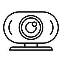 Server camera control icon outline vector. Data center vector