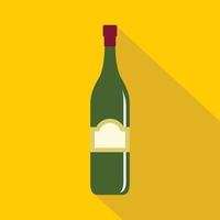 One bottle icon, flat style vector