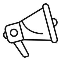 Megaphone target icon outline vector. Digital seo vector