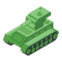 vector isométrico del icono del tanque de tecnología. batalla militar