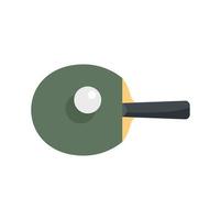 Ping pong paddle icon flat isolated vector