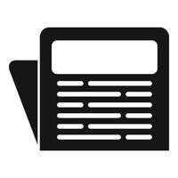 Tabloid newspaper icon simple vector. Web page vector