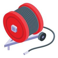 Hose roll icon isometric vector. Water system vector