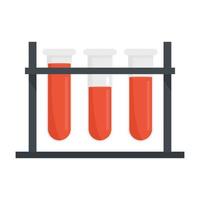Blood test stand icon flat isolated vector