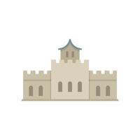 Castle sightseeing icon flat isolated vector