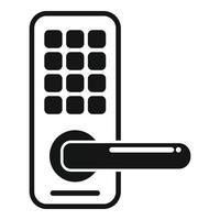 Front door handle icon simple vector. Knob lock vector