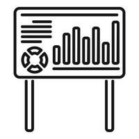 Report audit icon outline vector. Business document vector