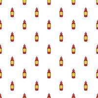 Glass bottle of liquid pattern, cartoon style vector