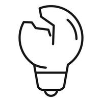 Bulb waste icon outline vector. Trash garbage vector