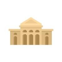 Cathedral sightseeing icon flat isolated vector