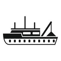 Marine fish boat icon simple vector. Fishing ship vector