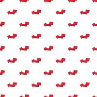 Arrow points to left pattern, cartoon style vector