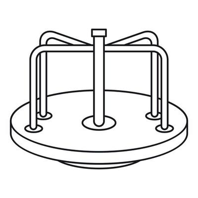 Children carousel icon, outline style