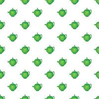 Kettle pattern, cartoon style vector