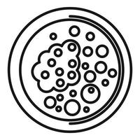 Pathogen icon outline vector. Bacteria petri vector