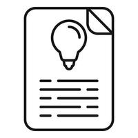 New idea paper icon outline vector. Creative business vector