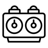 Chess clock icon outline vector. Online game vector