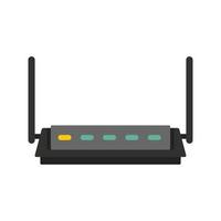 Firewall router icon flat isolated vector