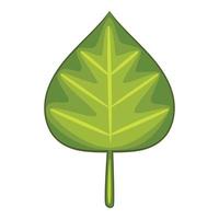 Alder leaf icon, cartoon style vector