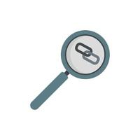 Affiliate marketing magnifier icon flat isolated vector