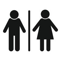 Public wc icon simple vector. Toilet room vector