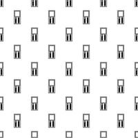 Door with glass pattern, simple style vector