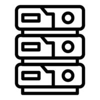 Server rack icon outline vector. Business process vector