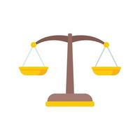 Judge balance icon flat isolated vector