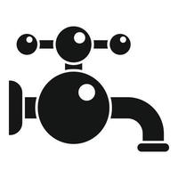 Water tap icon simple vector. Pipeline sewer vector