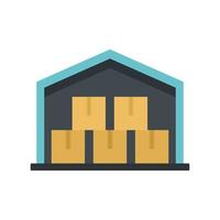 Full warehouse icon flat isolated vector