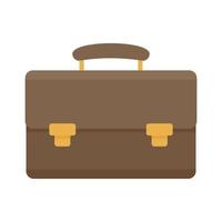 Leather case icon flat isolated vector