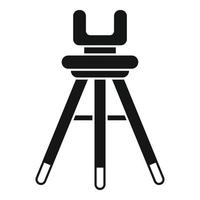 Plastic tripod icon simple vector. Recording photo stand vector