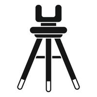 icono de trípode de plástico vector simple. soporte de grabación de fotos