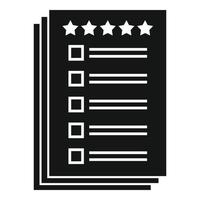 Client paper review icon simple vector. Product evaluation vector