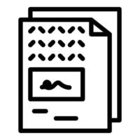 Software paper icon outline vector. Computer process vector