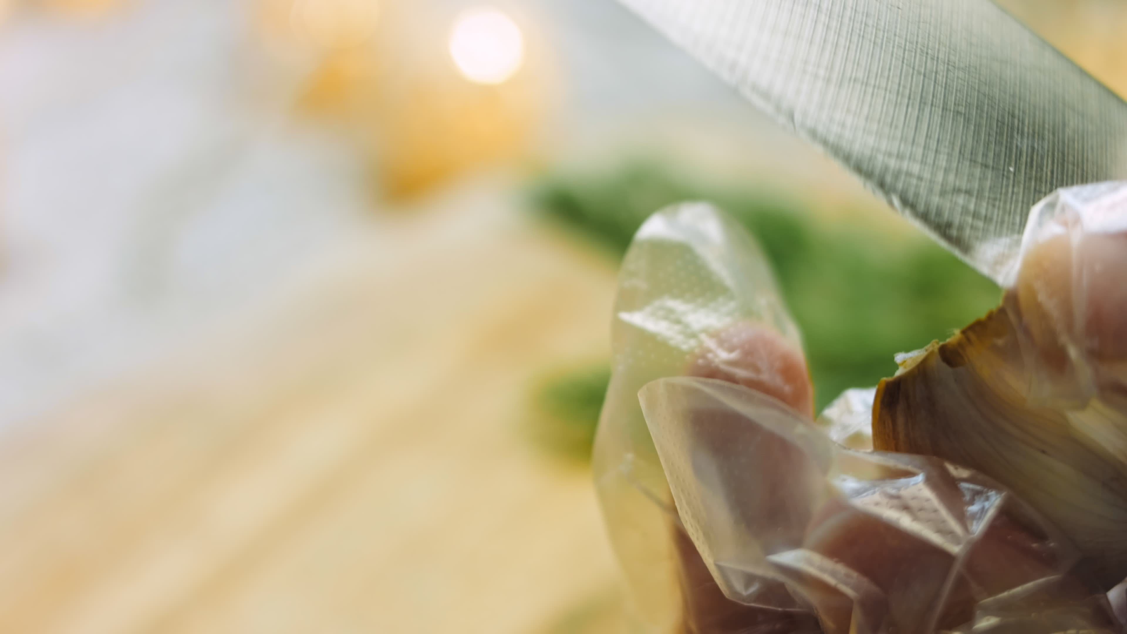 Macro filming of Worcestershire sauce. The chef pours the sauce into a