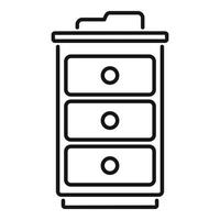 Office drawer icon outline vector. Crm data vector