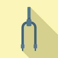 Bike suspension fork icon flat vector. Fix workshop vector