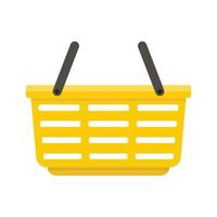 Trade shop basket icon flat isolated vector