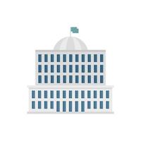 Town parliament icon flat isolated vector