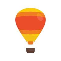 Adventure air balloon icon flat isolated vector