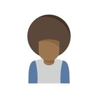 vector aislado plano de icono de inmigrante afroamericano