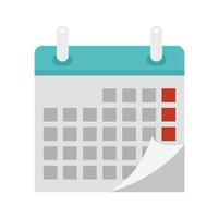 casa calendario icono plano aislado vector