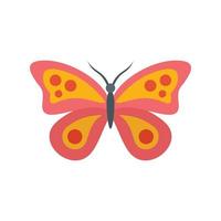 Exotic butterfly icon flat isolated vector