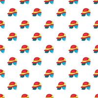 Helmet of firefighter pattern, cartoon style vector
