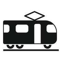 Electric train icon simple vector. Railway bus vector