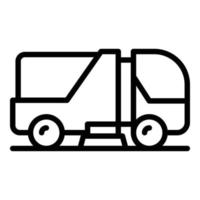 Dirty machine icon outline vector. Street truck vector