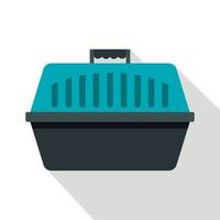 Pet carry case icon, flat style vector